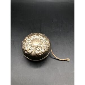 Vintage 1930s Art Deco GORHAM Sterling Silver Antique Toy Yo-Yo Repousse Leaves